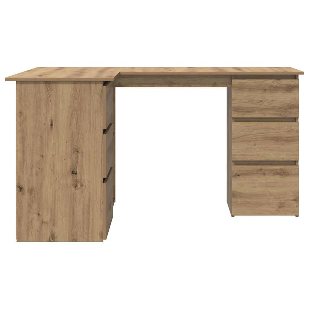 Escritorio de esquina madera contrachapada 145x100x76 cm