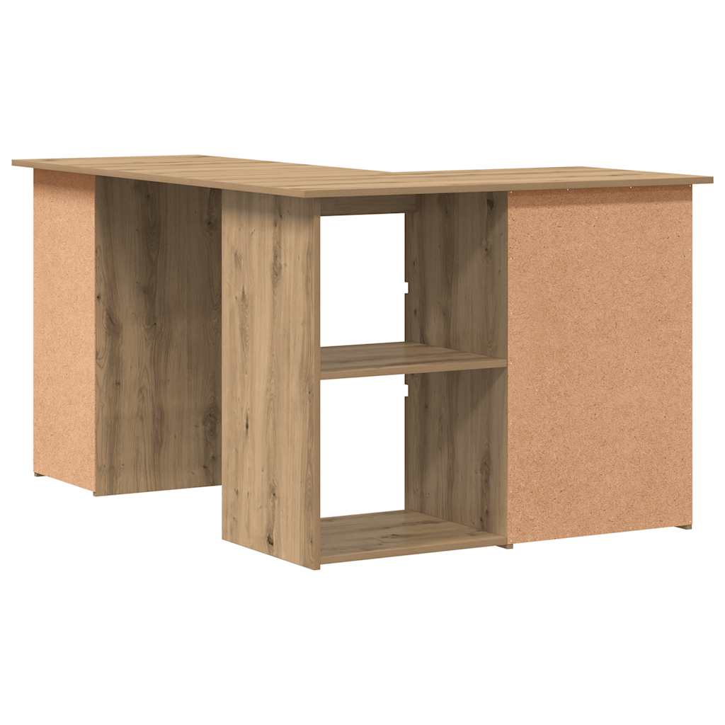 Escritorio de esquina madera contrachapada 145x100x76 cm