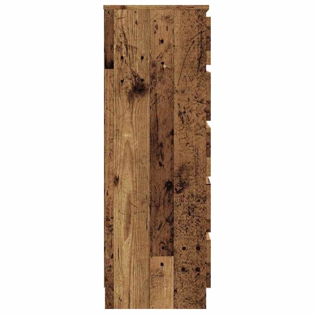Cajonera de madera de ingeniería envejecida 60x36x103 cm