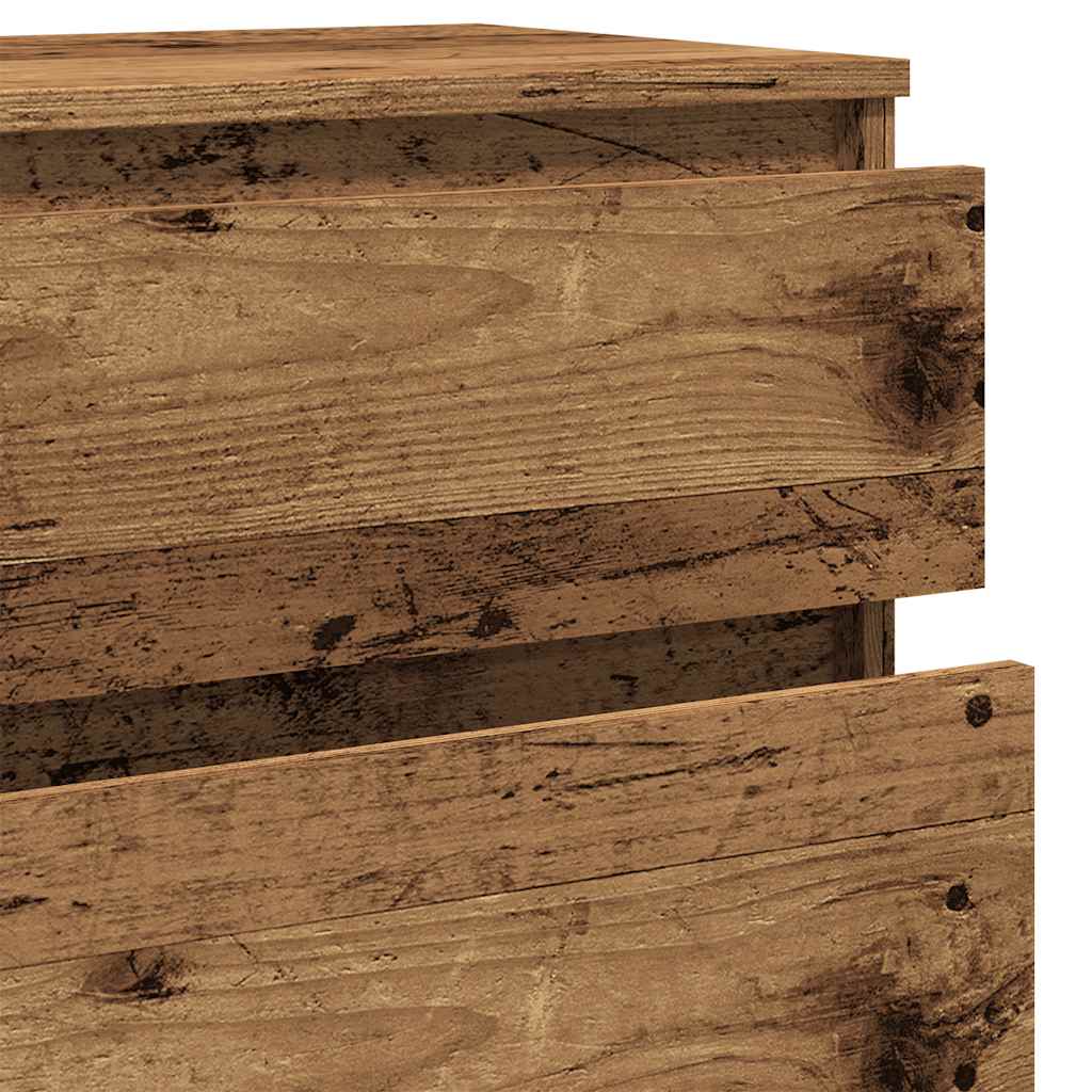 Cajonera de madera de ingeniería envejecida 60x36x103 cm