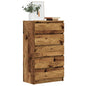Distressed engineered wood chest of drawers 60x36x103 cm