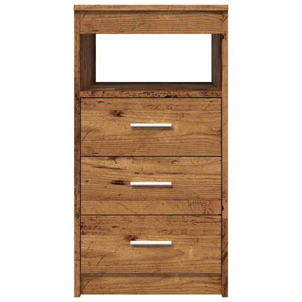 Cajonera de madera contrachapada madera vieja 40x50x76 cm
