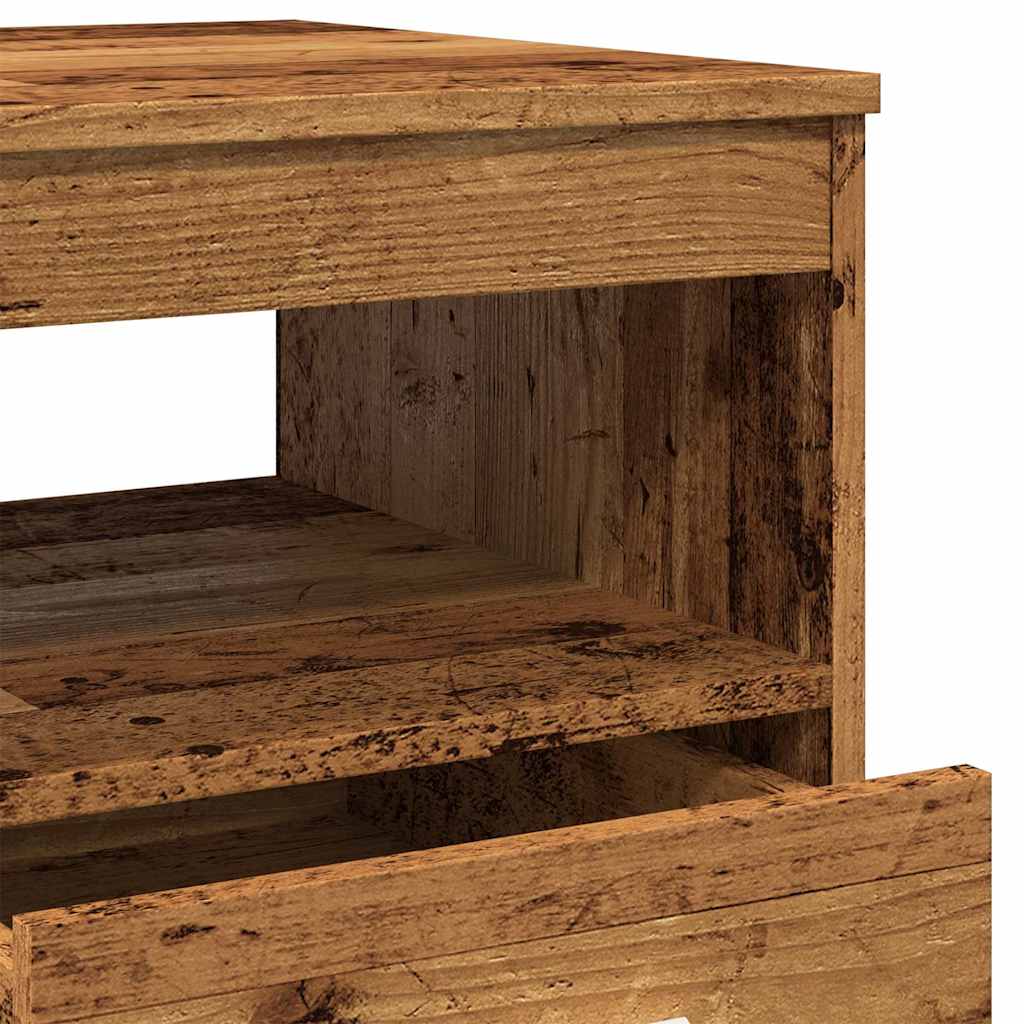 Cajonera de madera contrachapada madera vieja 40x50x76 cm