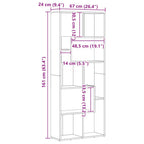 Librería Roble Artisan 67x24x161 cm Madera de ingeniería