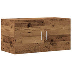 Armario de pared madera ingeniería envejecida 80x39x40 cm