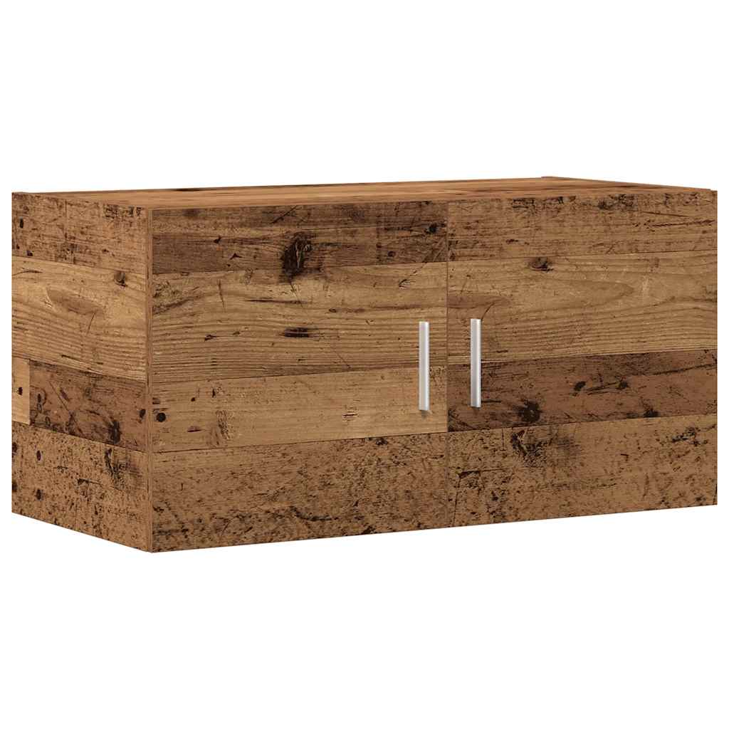 Armario de pared madera ingeniería envejecida 80x39x40 cm