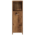 Armario de baño madera contrachapada envejecida 30x30x95 cm