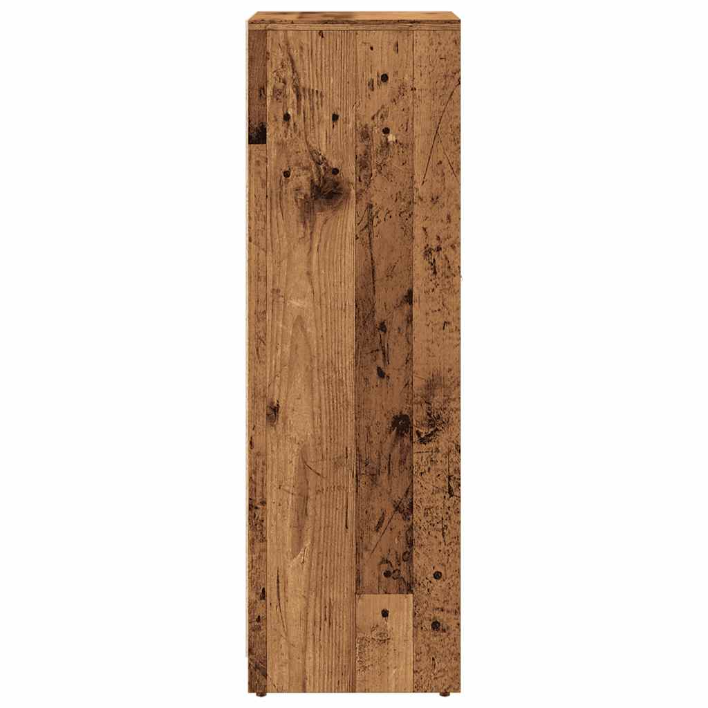 Armario de baño madera contrachapada envejecida 30x30x95 cm