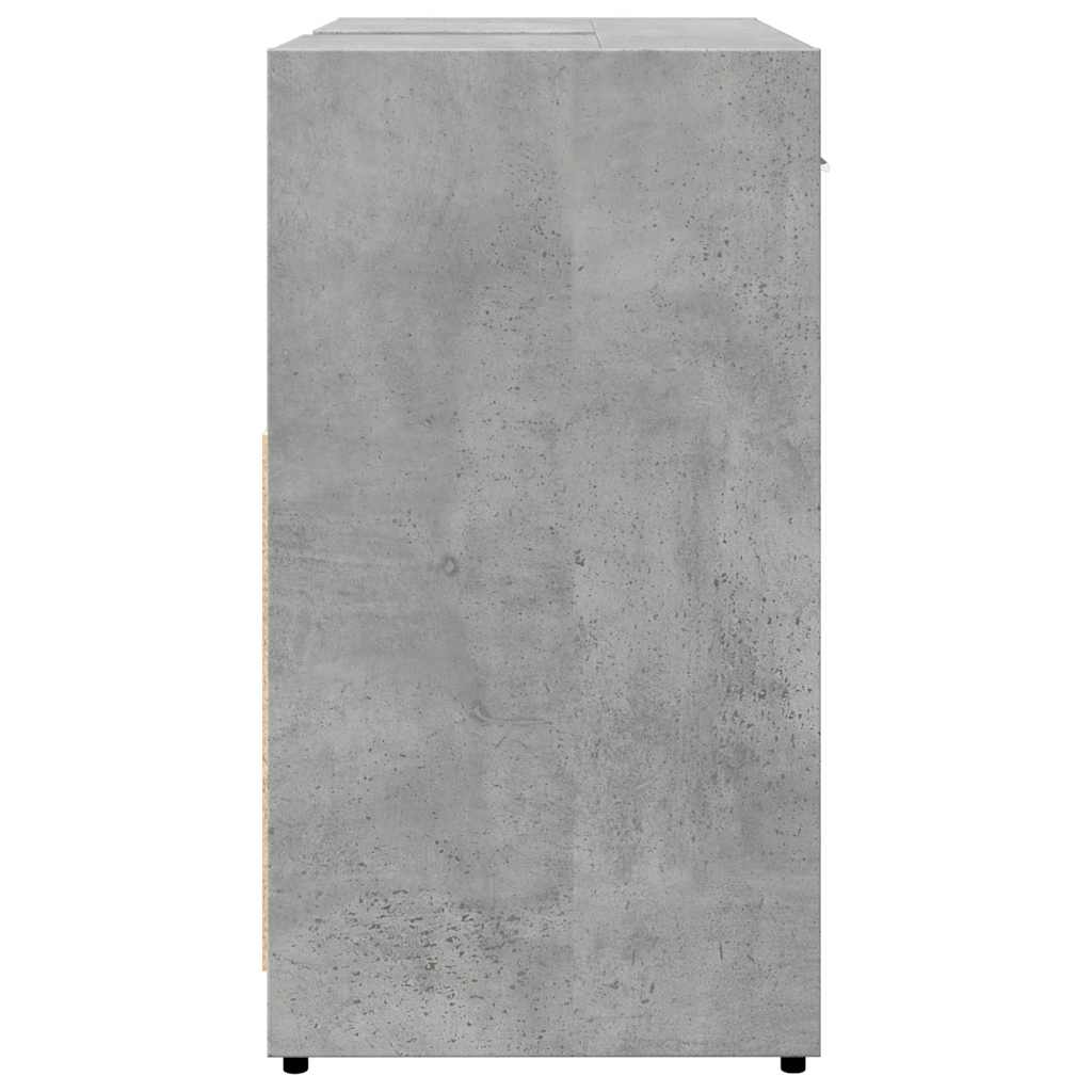 Armario lavabo baño madera ingeniería gris hormigón 60x33x60 cm