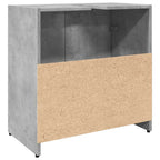 Armario lavabo baño madera ingeniería gris hormigón 60x33x60 cm