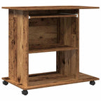 Mesa de ordenador madera contrachapada madera vieja 80x50x75 cm