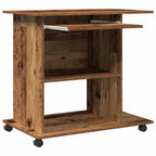 Mesa de ordenador madera contrachapada madera vieja 80x50x75 cm