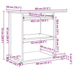 Mesa de ordenador madera contrachapada madera vieja 80x50x75 cm