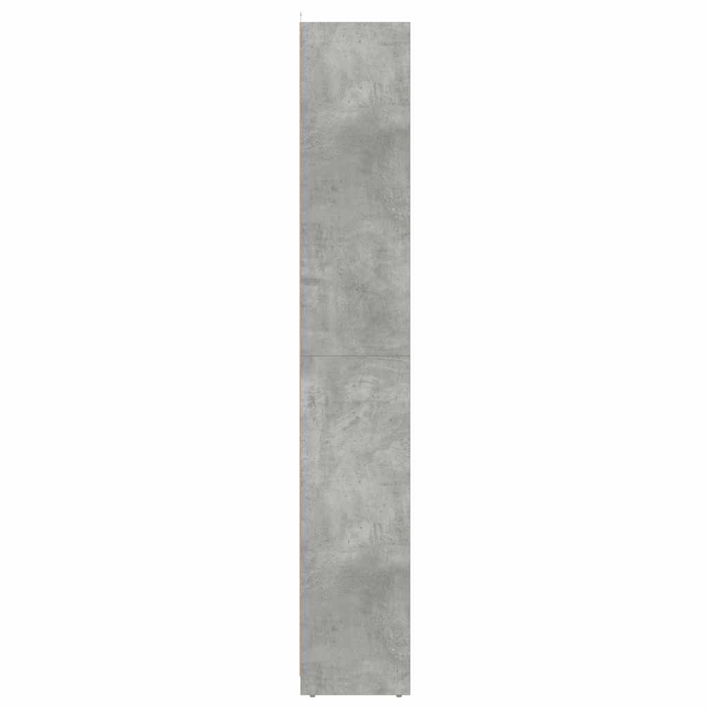 Armario baño madera contrachapada gris hormigón 30x30x183,5 cm