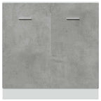 Mueble bajo fregadero "Lyon" gris hormigón 80x46x81,5 cm madera de ingeniería