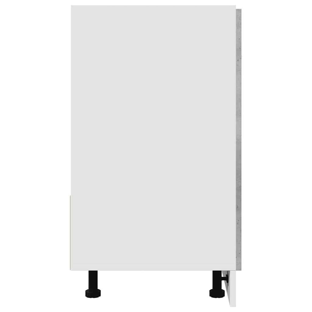 Mueble bajo fregadero "Lyon" gris hormigón 80x46x81,5 cm madera de ingeniería