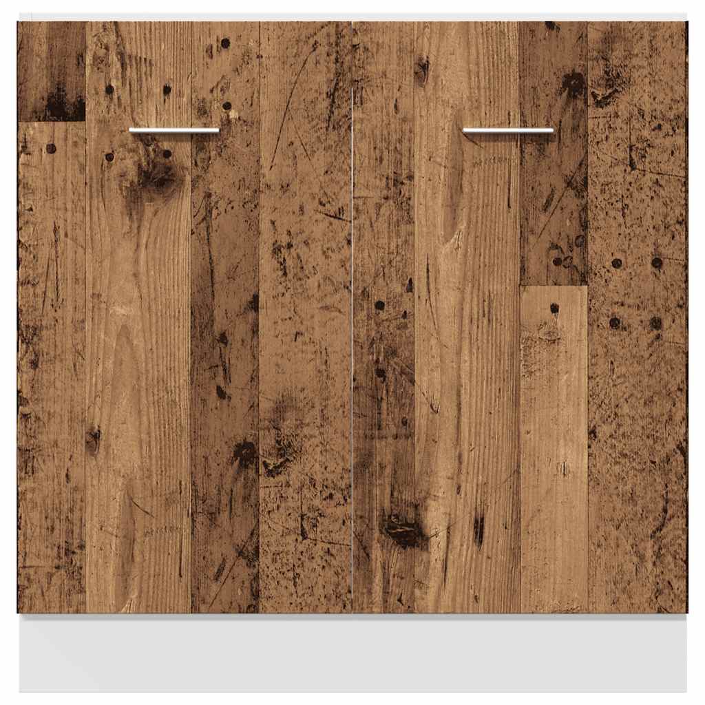 Mueble bajo fregadero "Lyon" de madera vieja, 80 x 46 x 81,5 cm, madera de ingeniería,
