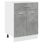 Mueble bajo con cajón "Lyon" de, gris hormigón, 60 x 46 x 81,5 cm, madera de ingeniería