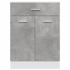 Mueble bajo con cajón "Lyon" de, gris hormigón, 60 x 46 x 81,5 cm, madera de ingeniería