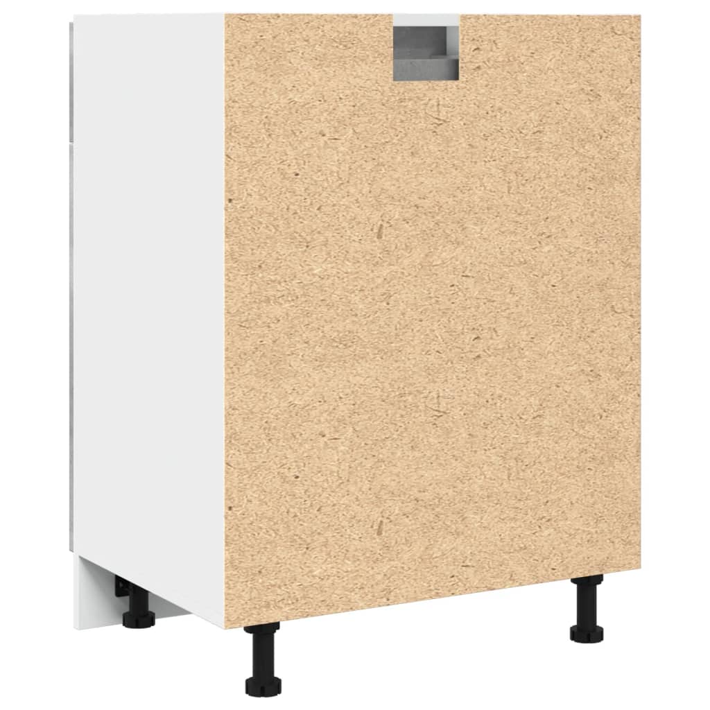 Mueble bajo con cajón "Lyon" de, gris hormigón, 60 x 46 x 81,5 cm, madera de ingeniería