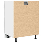 Mueble bajo con cajón "Lyon" de, gris hormigón, 60 x 46 x 81,5 cm, madera de ingeniería