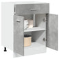 Mueble bajo con cajón "Lyon" de, gris hormigón, 60 x 46 x 81,5 cm, madera de ingeniería