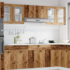 Vitrina colgante "Lyon" de madera vieja, 40 x 31 x 60 cm, madera de ingeniería