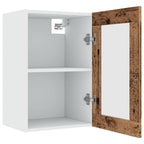 Vitrina colgante "Lyon" de madera vieja, 40 x 31 x 60 cm, madera de ingeniería