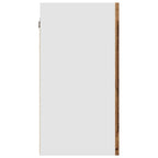 Vitrina colgante "Lyon" de madera vieja, 40 x 31 x 60 cm, madera de ingeniería