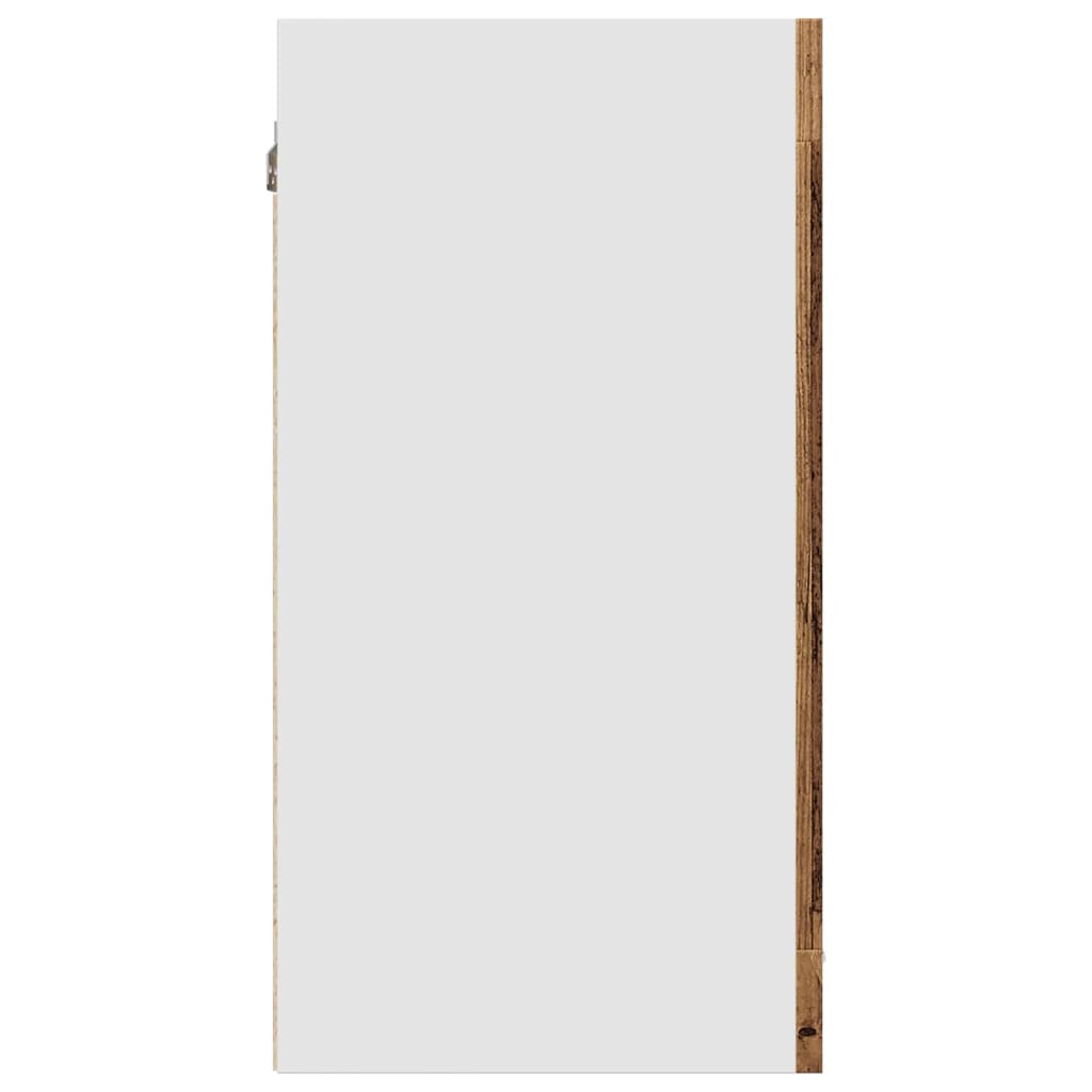 Vitrina colgante "Lyon" de madera vieja, 40 x 31 x 60 cm, madera de ingeniería