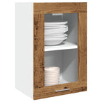 Vitrina colgante "Lyon" de madera vieja, 40 x 31 x 60 cm, madera de ingeniería