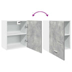 Armario colgante "Lyon" de madera de ingeniería gris hormigón 50x31x60 cm