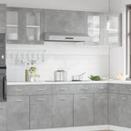 Vitrina colgante "Lyon" gris hormigón 80x31x60 cm