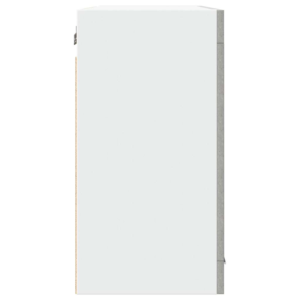 Vitrina colgante "Lyon" gris hormigón 80x31x60 cm