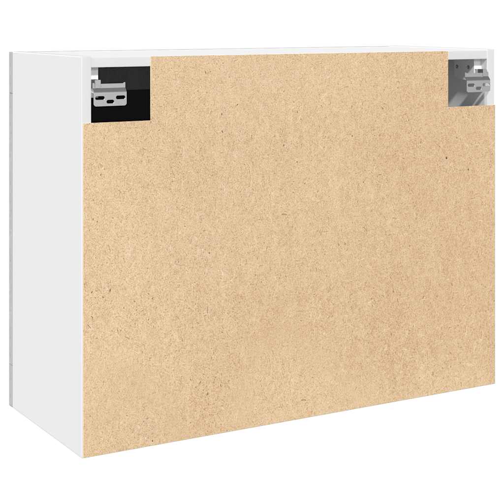 Vitrina colgante "Lyon" gris hormigón 80x31x60 cm