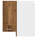 Armario esquinero colgante "Lyon" de madera vieja, 57 x 57 x 60 cm, madera de ingeniería