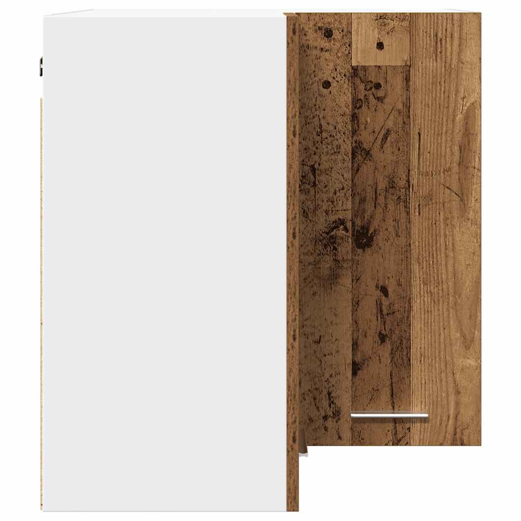 Armario esquinero colgante "Lyon" de madera vieja, 57 x 57 x 60 cm, madera de ingeniería