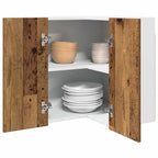 Armario esquinero colgante "Lyon" de madera vieja, 57 x 57 x 60 cm, madera de ingeniería