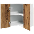 Armario esquinero colgante "Lyon" de madera vieja, 57 x 57 x 60 cm, madera de ingeniería