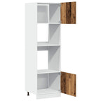Mueble para microondas "Lyon" de madera vieja, 60 x 57 x 207 cm, madera de ingeniería,