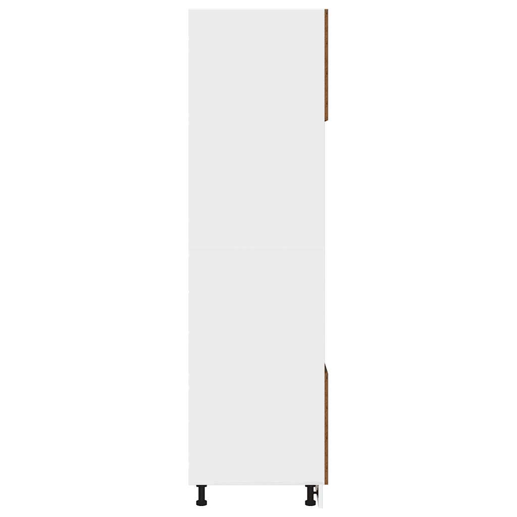 Mueble para microondas "Lyon" de madera vieja, 60 x 57 x 207 cm, madera de ingeniería,