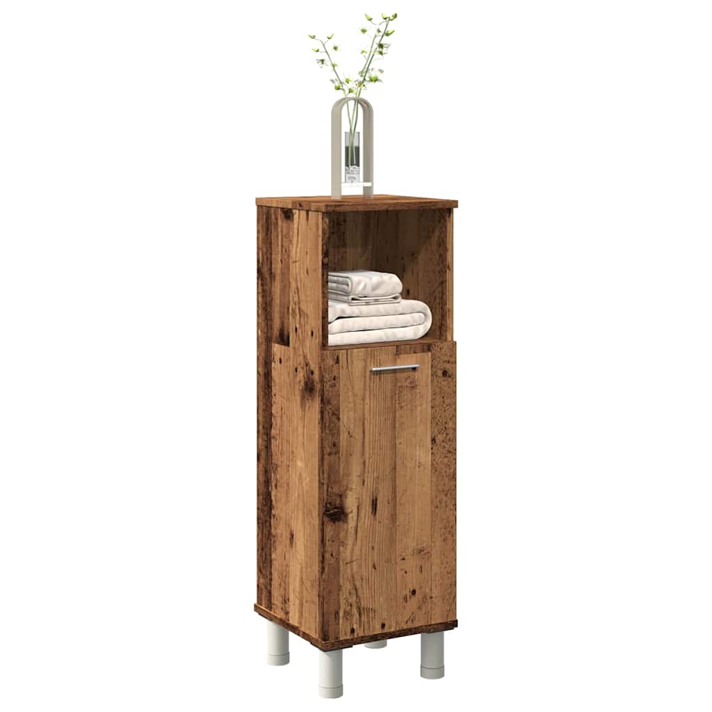 Armario de baño madera contrachapada blanco 30x30x80 cm