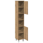 Mueble de baño madera de ingeniería roble artisan 30x30x179 cm