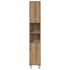 Mueble de baño madera de ingeniería roble artisan 30x30x179 cm