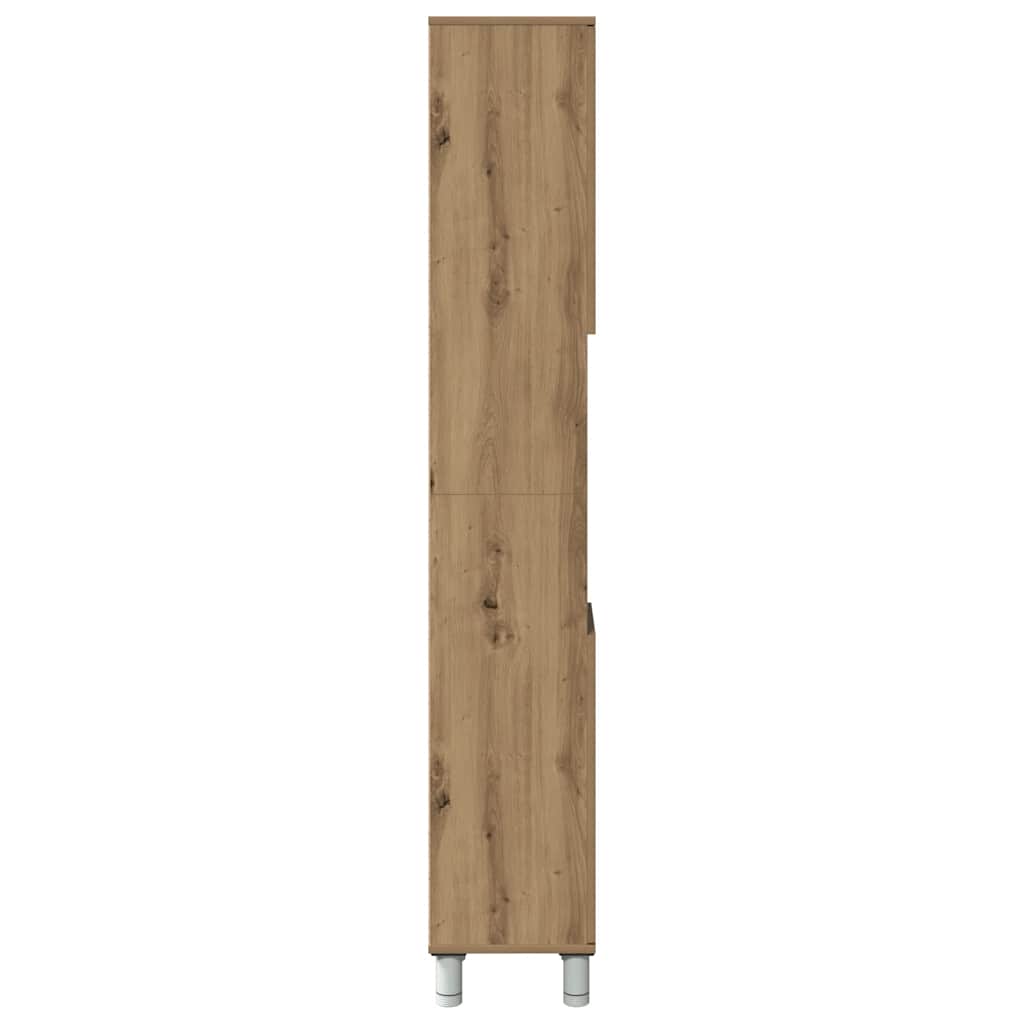 Mueble de baño madera de ingeniería roble artisan 30x30x179 cm