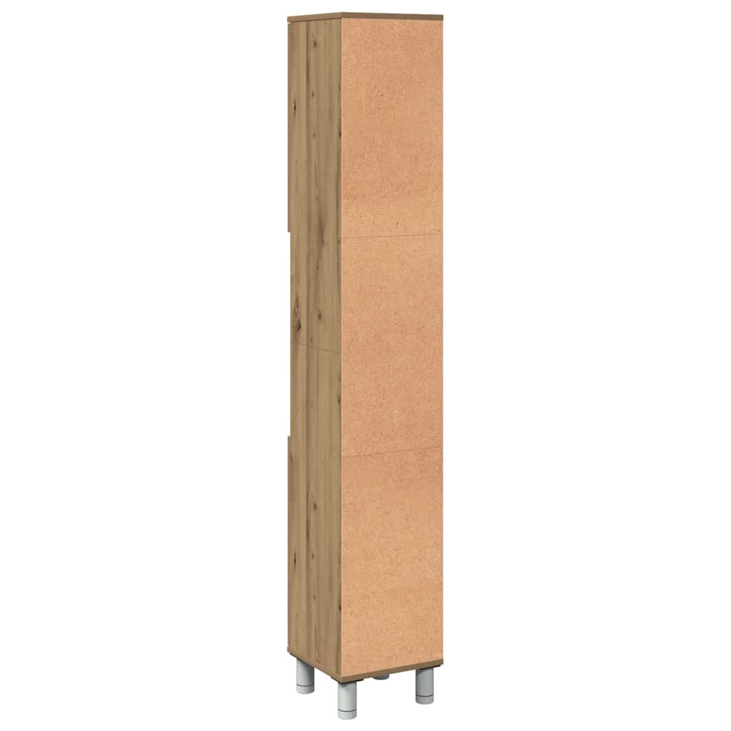Mueble de baño madera de ingeniería roble artisan 30x30x179 cm