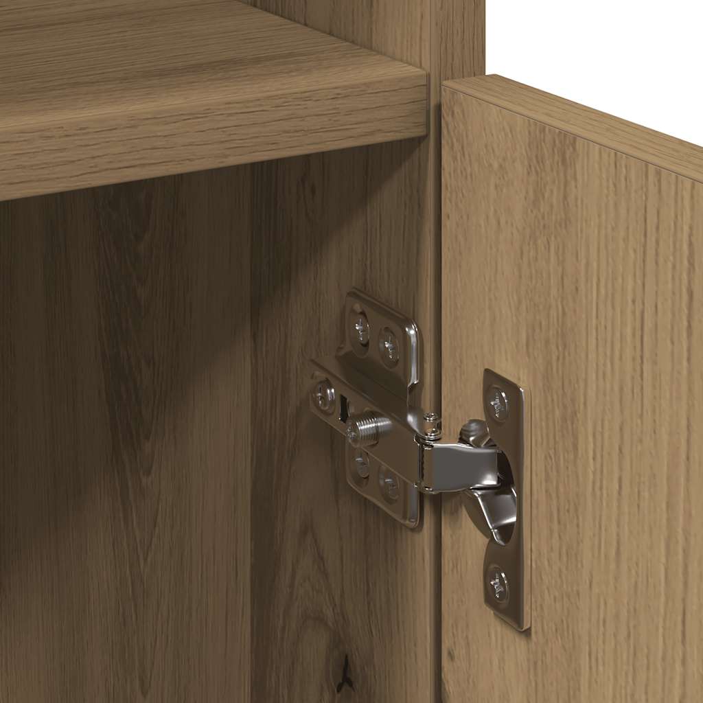 Mueble de baño madera de ingeniería roble artisan 30x30x179 cm