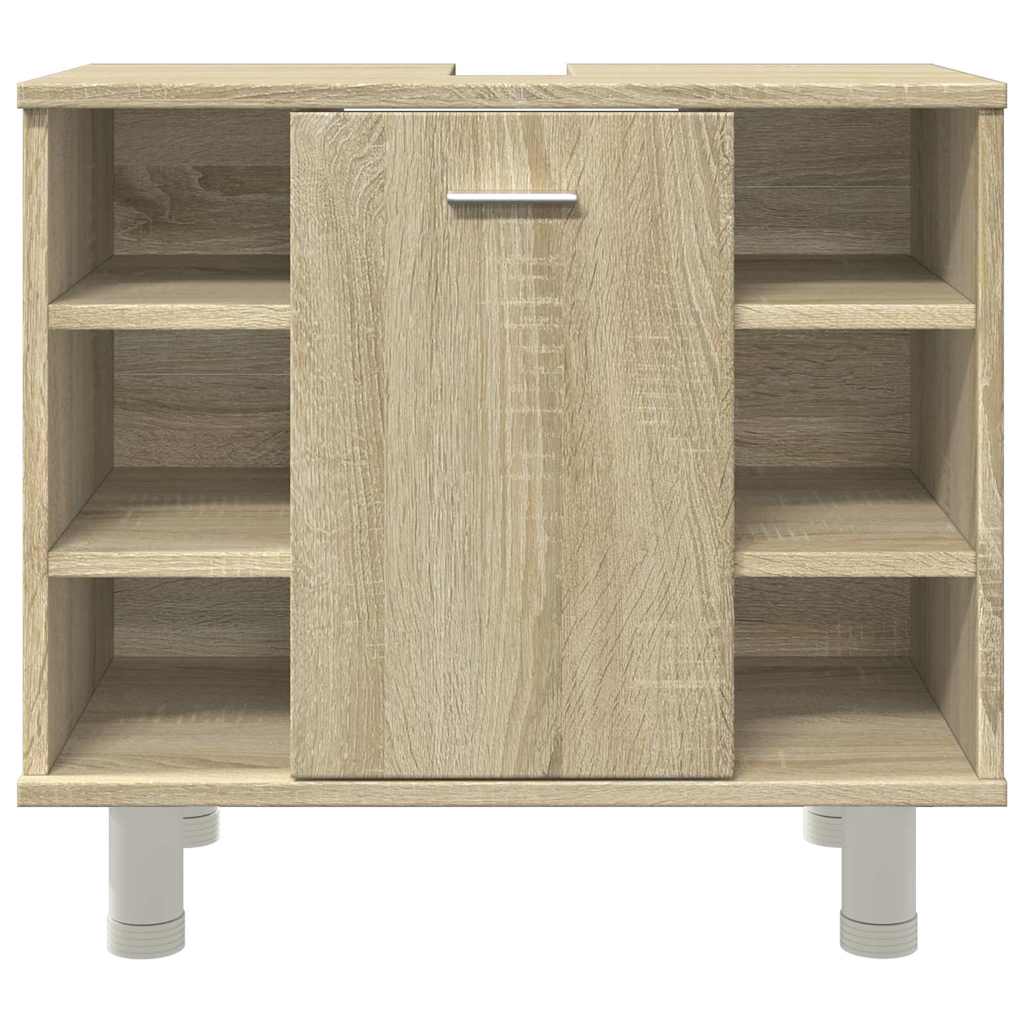 Armario de baño madera ingeniería roble Sonoma 60x32x53,5 cm