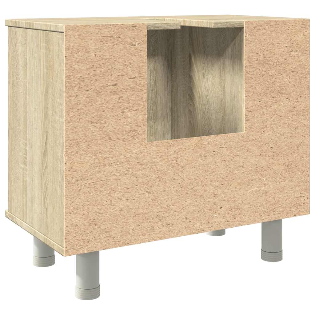 Armario de baño madera ingeniería roble Sonoma 60x32x53,5 cm