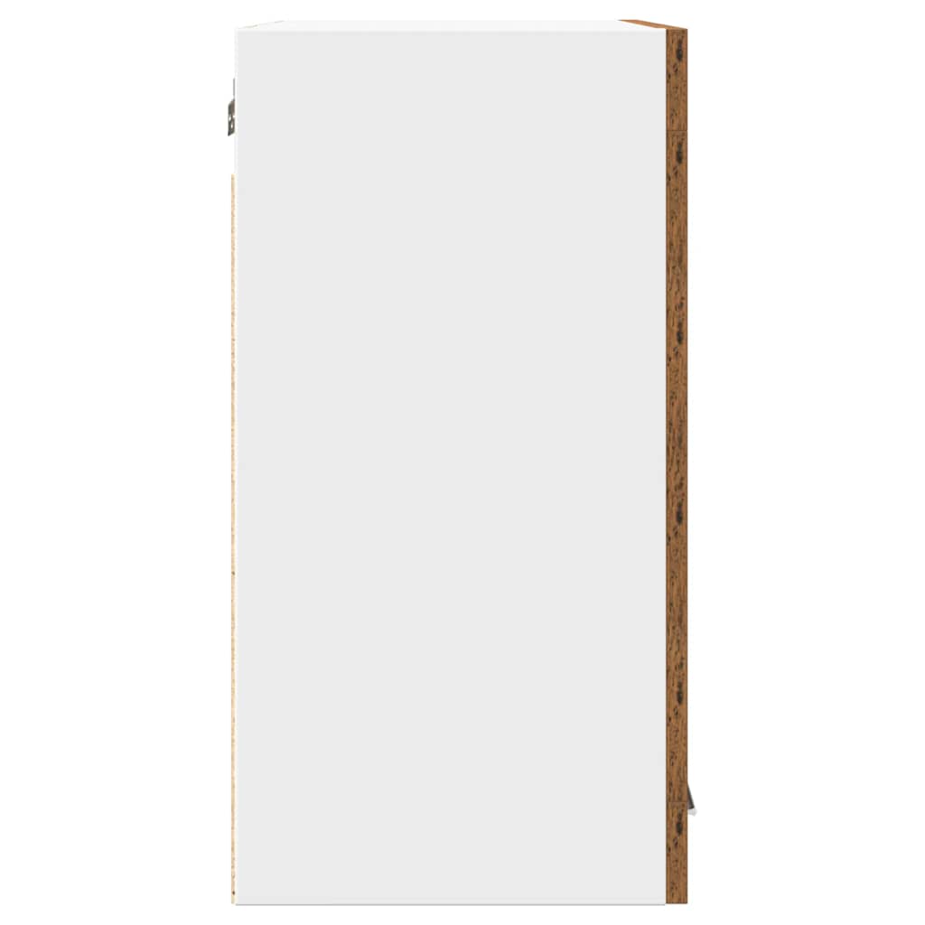 Armario de cocina de pared "Lyon" con puerta de cristal, madera vieja,, 60x31x60 cm
